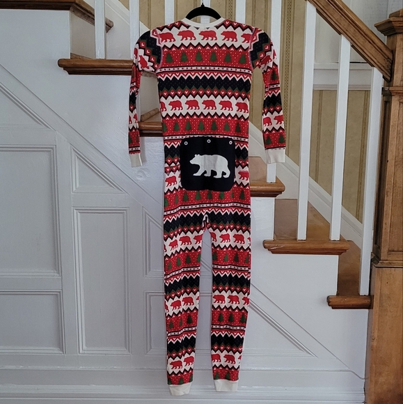 ITTLE BLUE HOUSE Hatley Isle Bear Onesis Adult Size 8 Christmas Winter - Picture 4 of 10